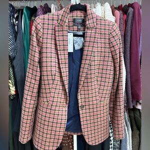 J. Crew 100% wool Parke Women's Plaid Blazer- NWT